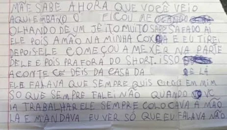  Carta escrita por menina de 9 anos — Foto: Reprodução/Arquivo pessoal