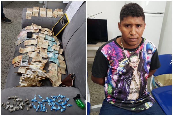 Fugitivo da Major César é preso com mais de R$ 2 mil e drogas em Teresina PI