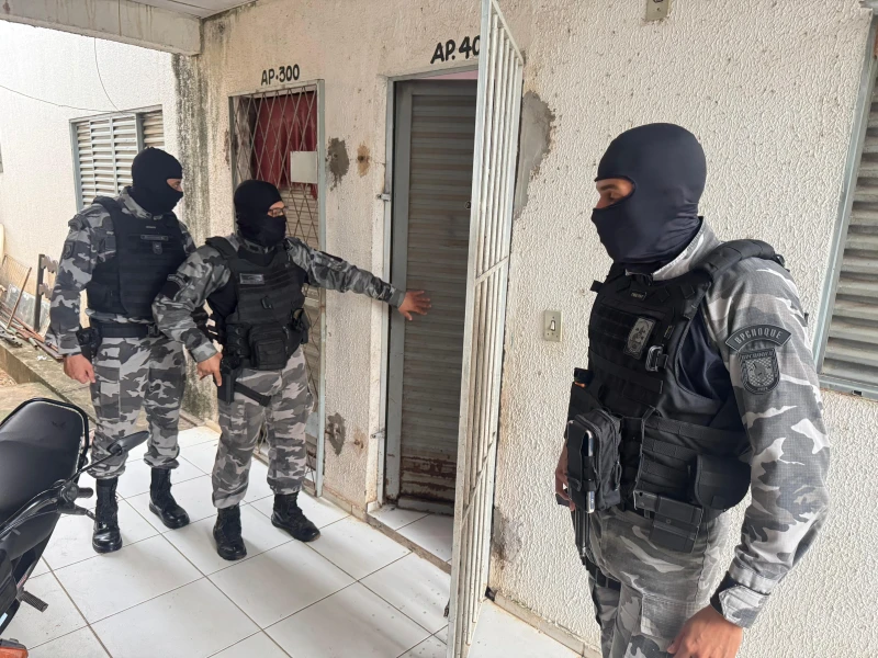 Operação contra grupo criminoso que atuava na região do Torquato Neto, em Teresina - (Divulgação / Polícia Civil - PI