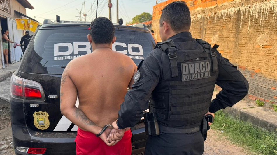Foto: Divulgação/ Polícia Civil Suspeito preso por atuação em organização criminosa 