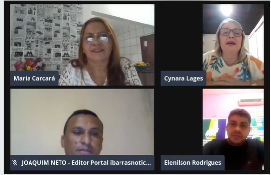Representantes de sites barrenses na live Sala de Visitas.