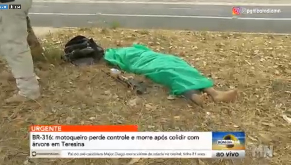 Vigilante morre após perder controle de moto na BR-316, em Teresina