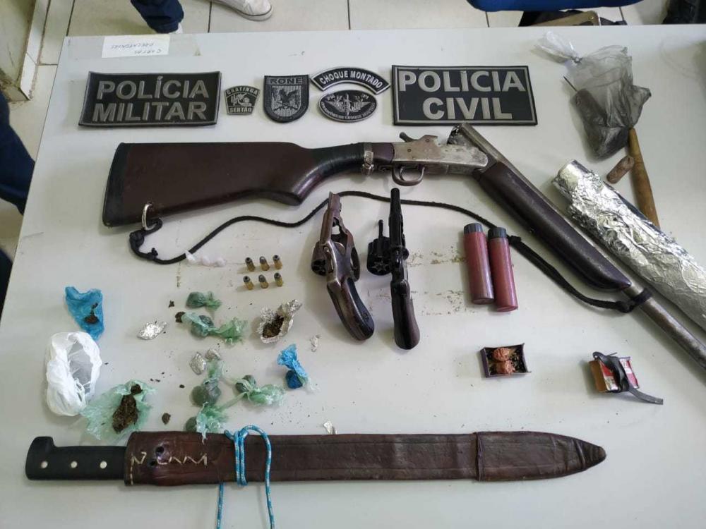 Polícia apreende drogas e armas em municípios do Piauí e prende três homens