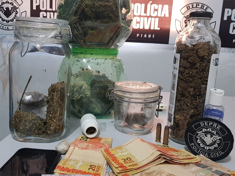 Fazendeiro e um Engenheiro presos por tráfico de drogas na capital Teresina. Um terceiro caiu no rio em fuga 