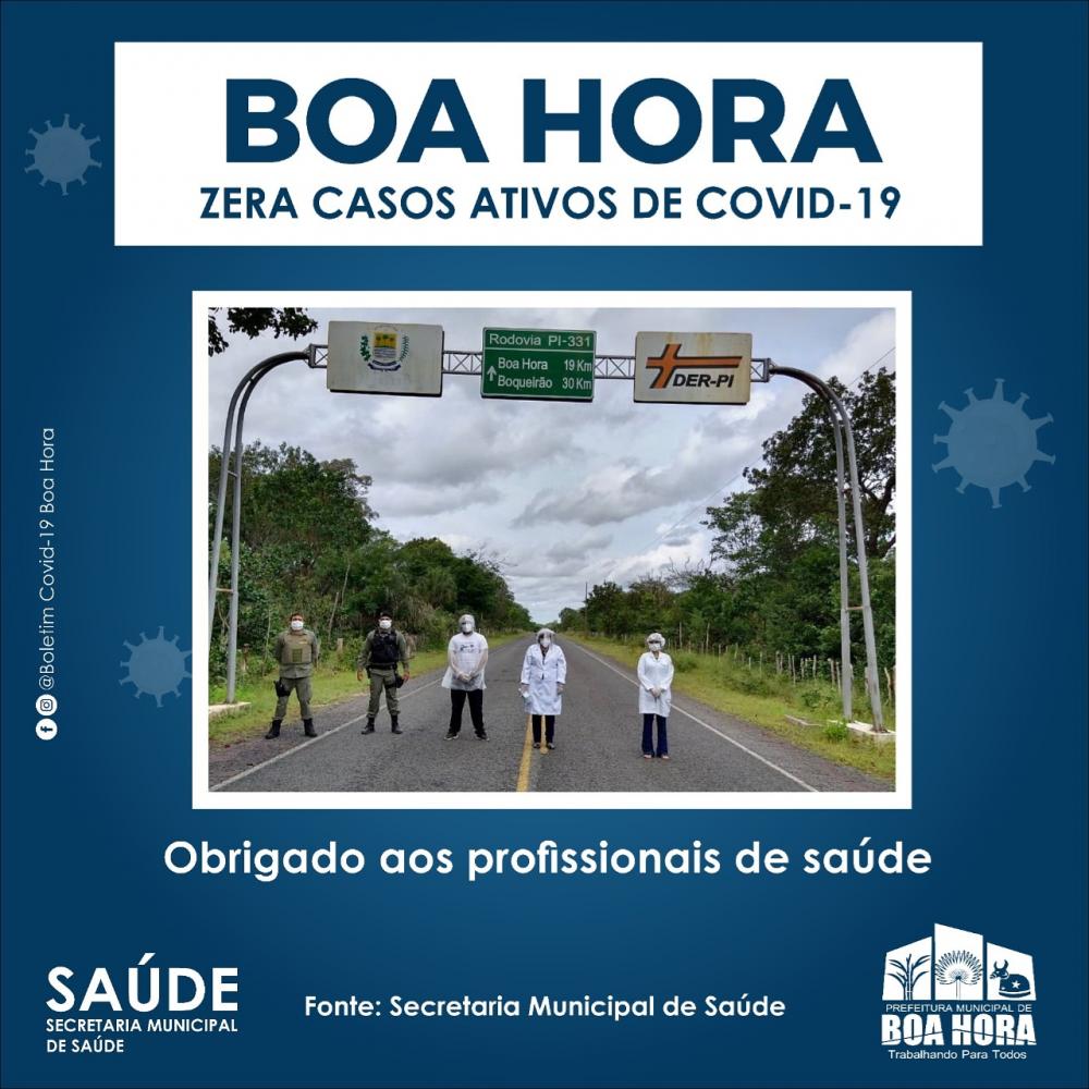 Boa Hora chegou a 90 casos de cura da covid-19 zerando o número de contaminados