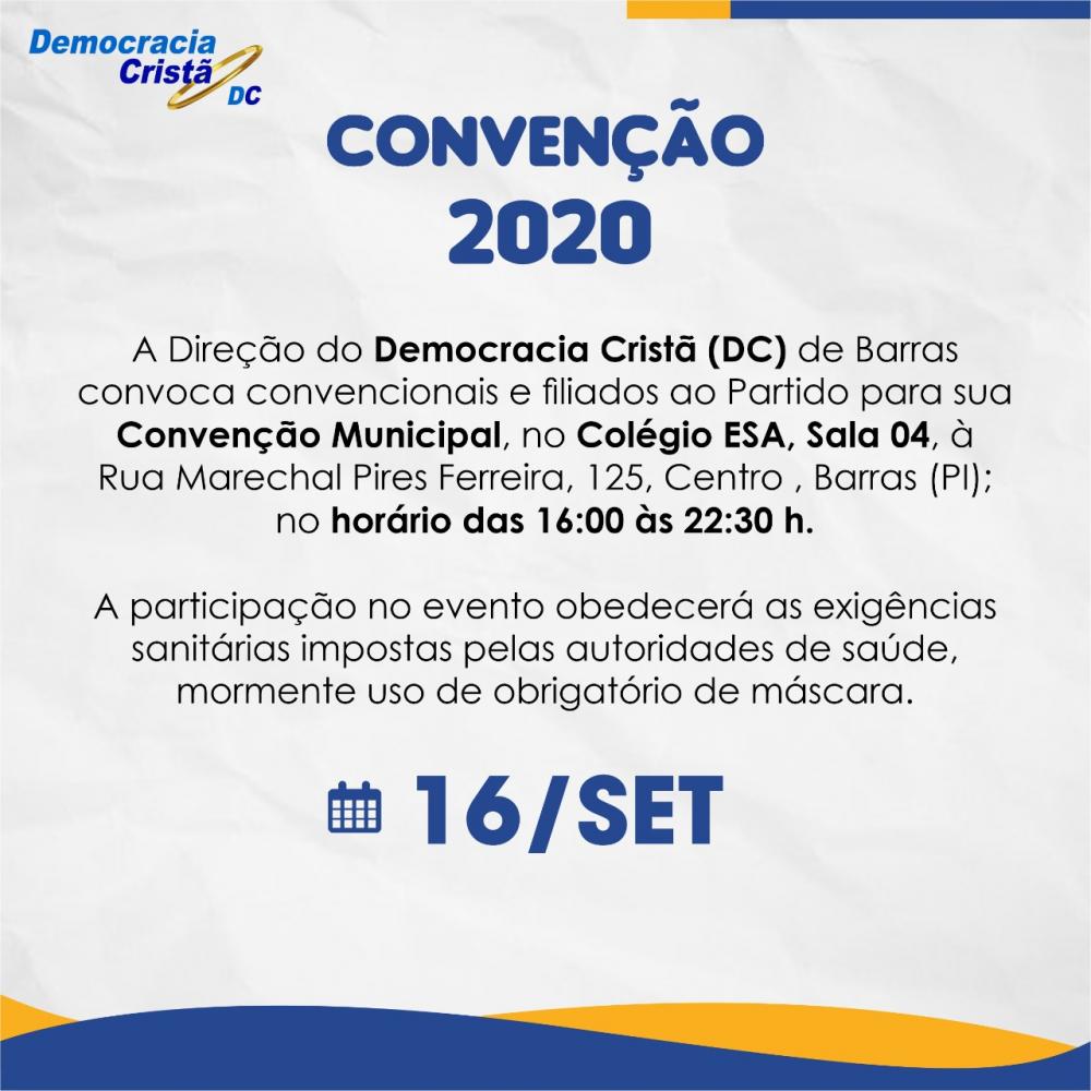 DC 27 vai ter Convenção municipal no dia 16/09 no Educandário Santo Antônio ESA