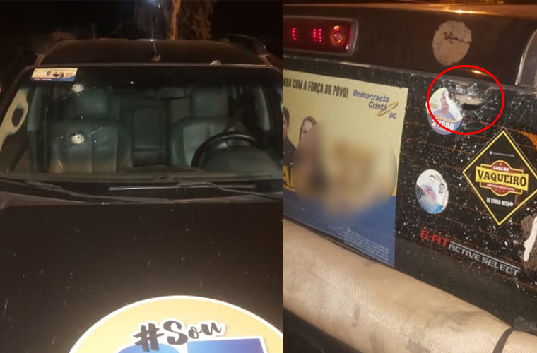 Candidato a prefeito do DC 27 tem carro atingido por tiros em Bom Princípio