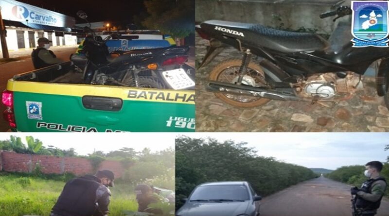 Veículos são recuperados por policiais militares em quatro cidades do Piauí