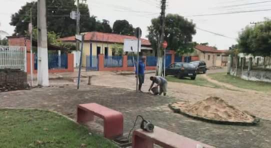 Governo Capote revitaliza praça Lucílio Albuquerque em Barras PI 