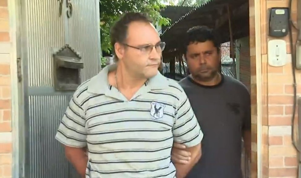 Um dos presos no RJ na Operação Lótus, contra a exploração sexual infantil — Foto: Reprodução/TV Globo