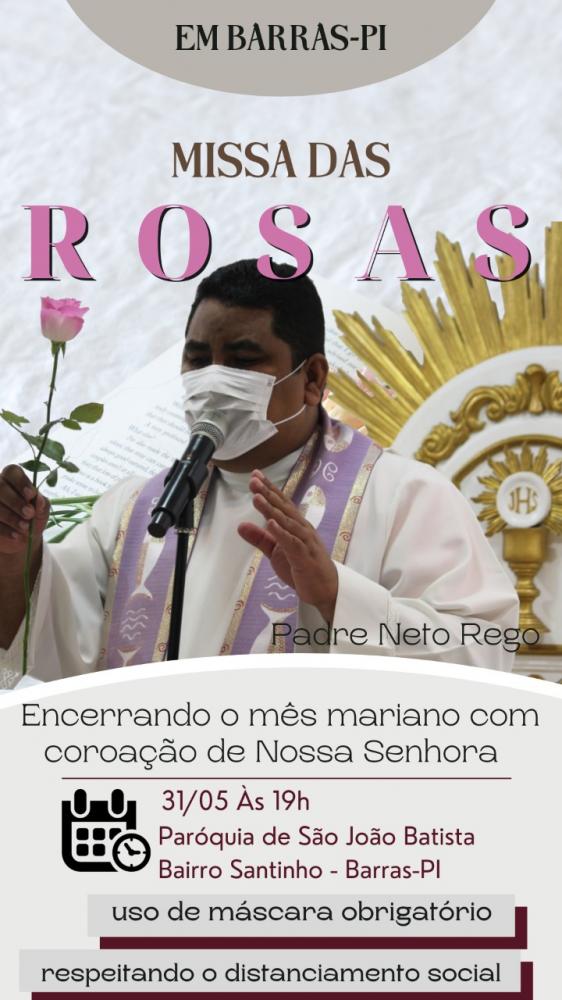 Paróquia São João Batista prepara Missa das Rosas no bairro Santinho em Barras PI 