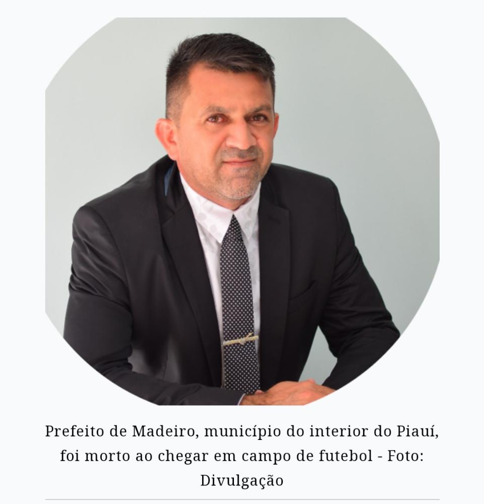 Prefeito de Madeiro, Zé Filho, morre após ser baleado em campo de futebol
