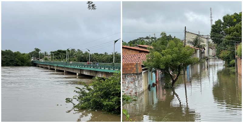 Rio Longá transborda e deixa famílias desabrigadas em Esperantina PI