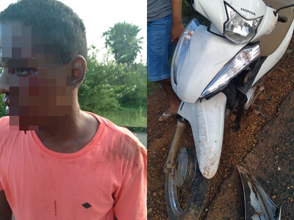 Barrense com suspeitas de embriaguez perde controle e acaba colidindo moto na PI-114