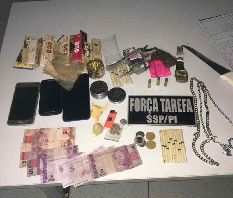 Suspeitos são presos com drogas e arma de fogo na zona sul de Teresina