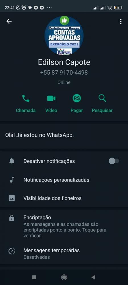 Prints das vítimas