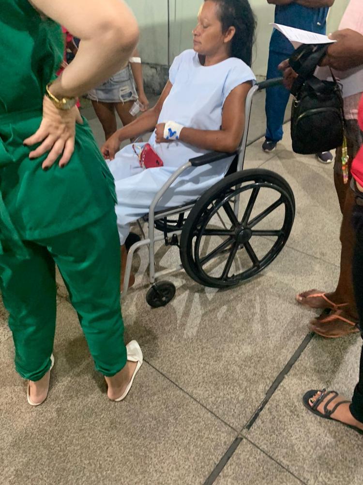 Mulher vítima dos disparos