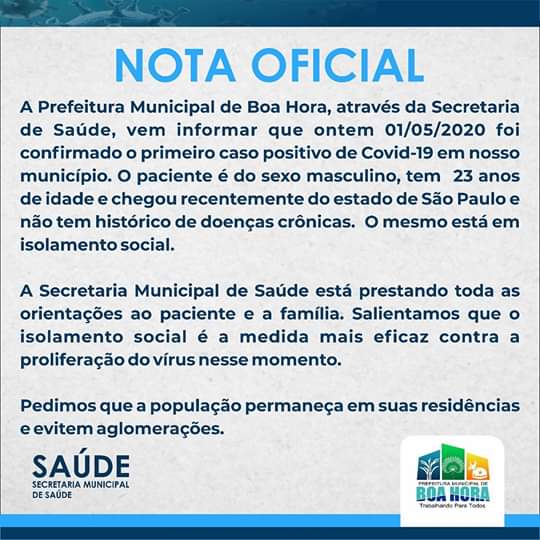  Boa Hora PI: Prefeito Francieudo confirma primeiro caso de Coronavírus no município 